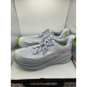 Hoka Clifton 9 Wide Women’s Running Shoes Size 9 White Pink Blue Cushioned 9D